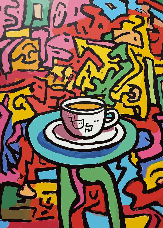 Abstract Coffee Cup