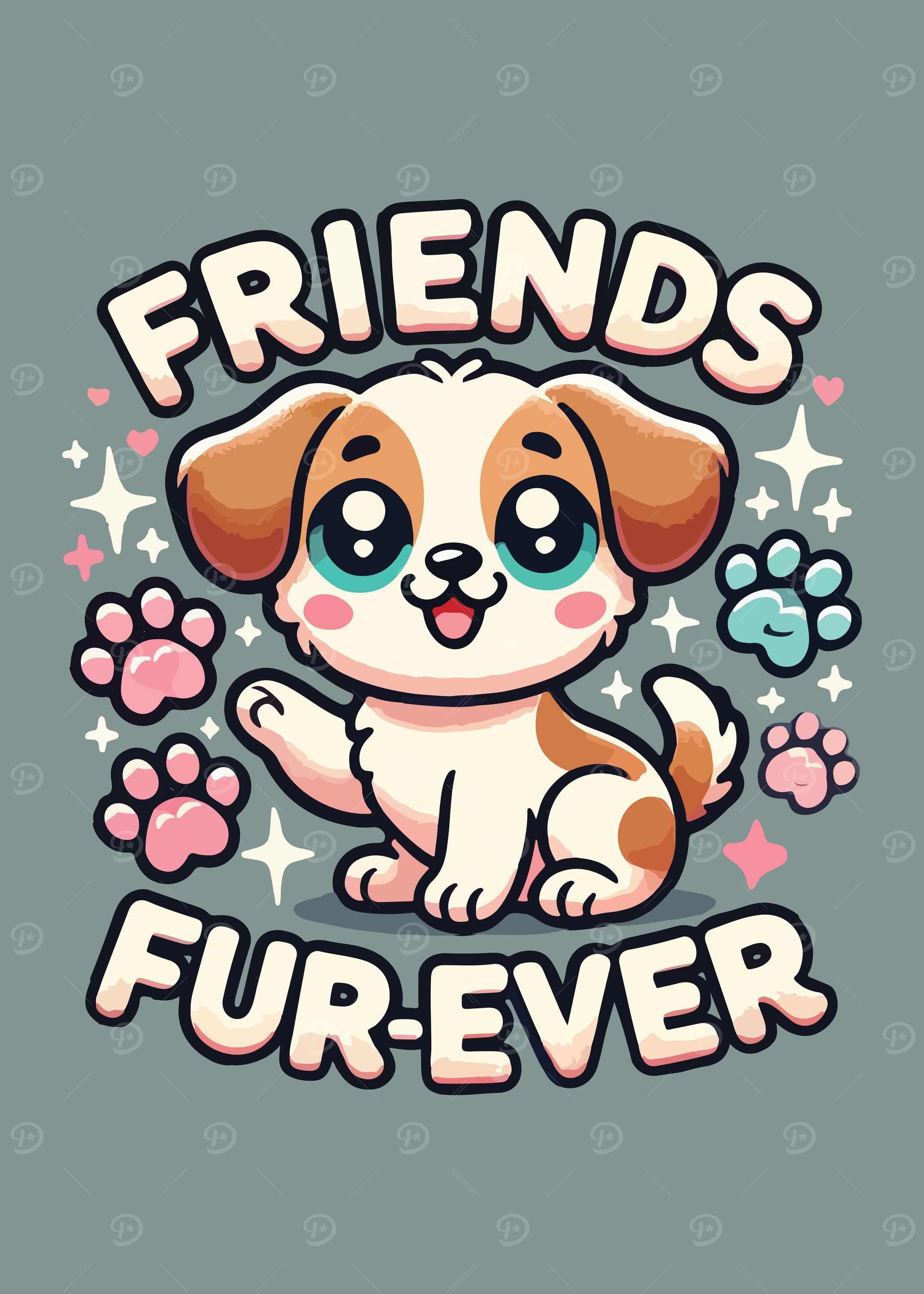 Friends Fur-Ever – Cute Puppy Dog Friendship