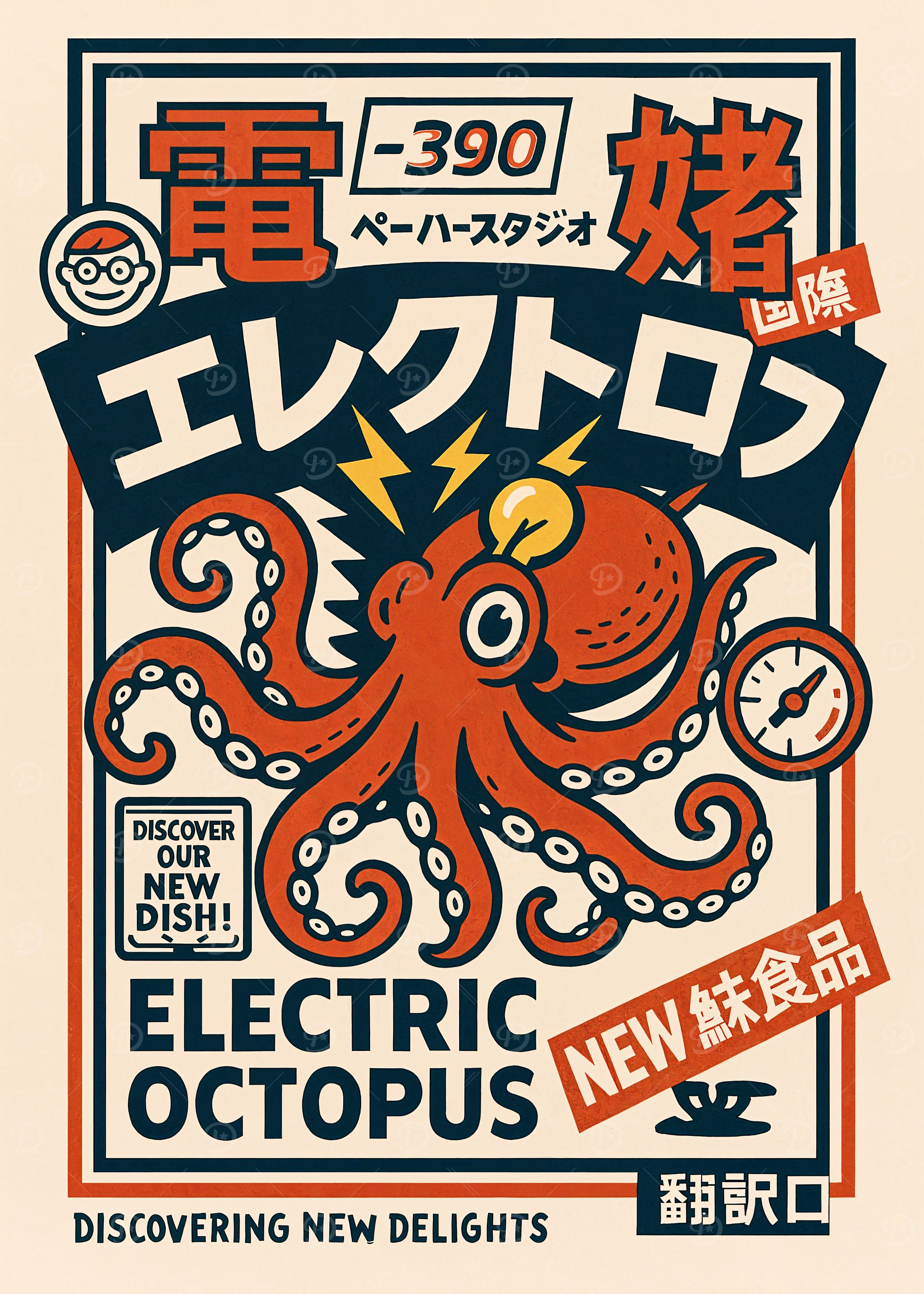 Electric Octopus Poster