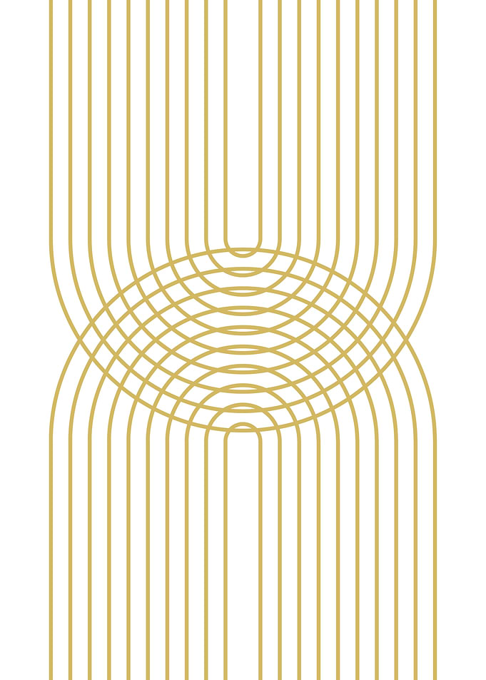 Golden Arches Abstract Art