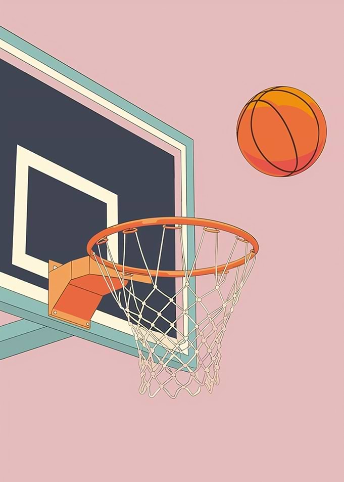 Basketball Hoop Illustration