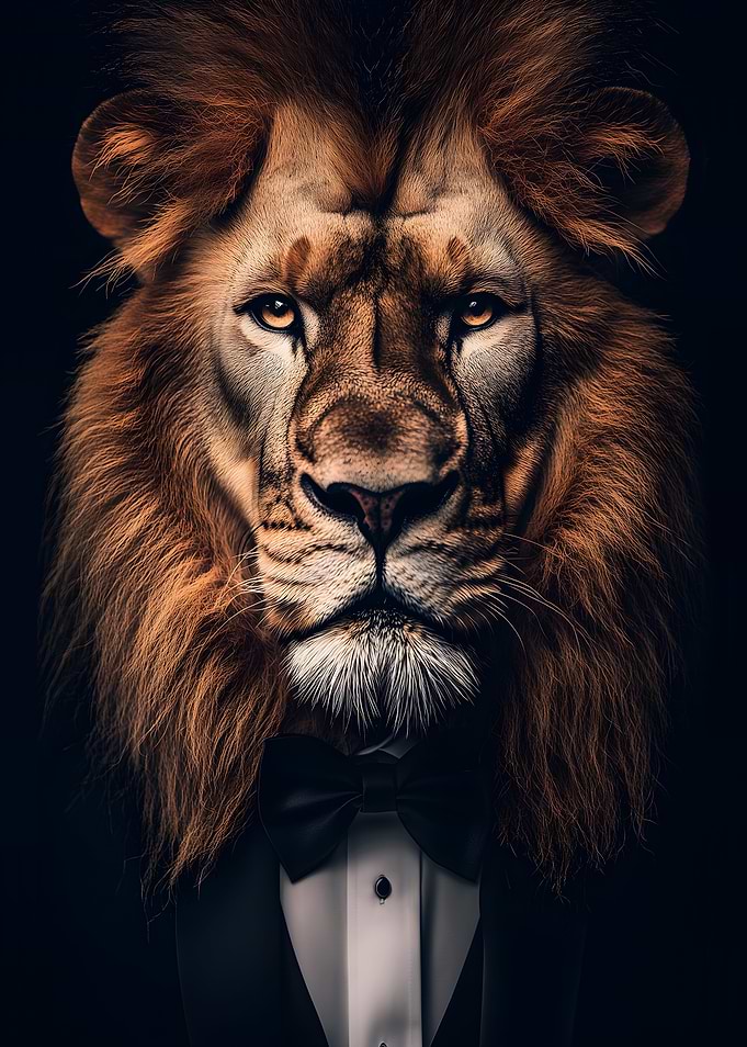 Lion in Tuxedo