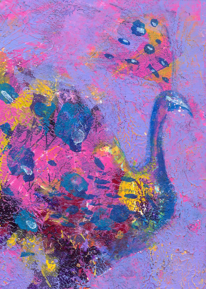 Abstract Peacock Painting