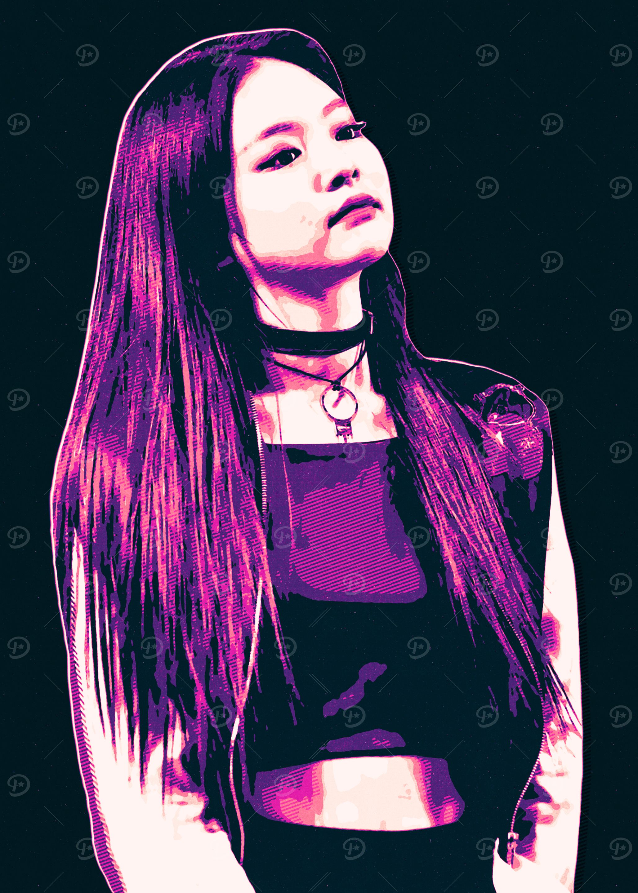 Jennie Blackpink K-Pop Idol Portrait