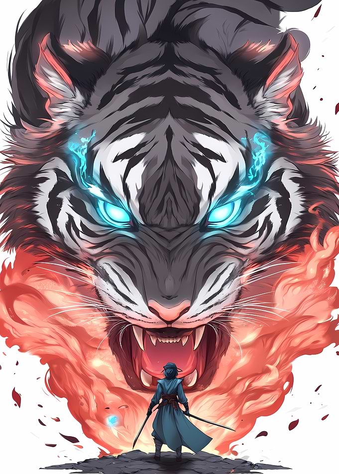 Tiger Animl Spirit Confrontation