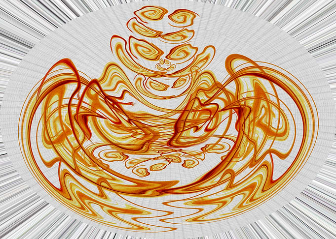 Abstract Orange Swirls FS3