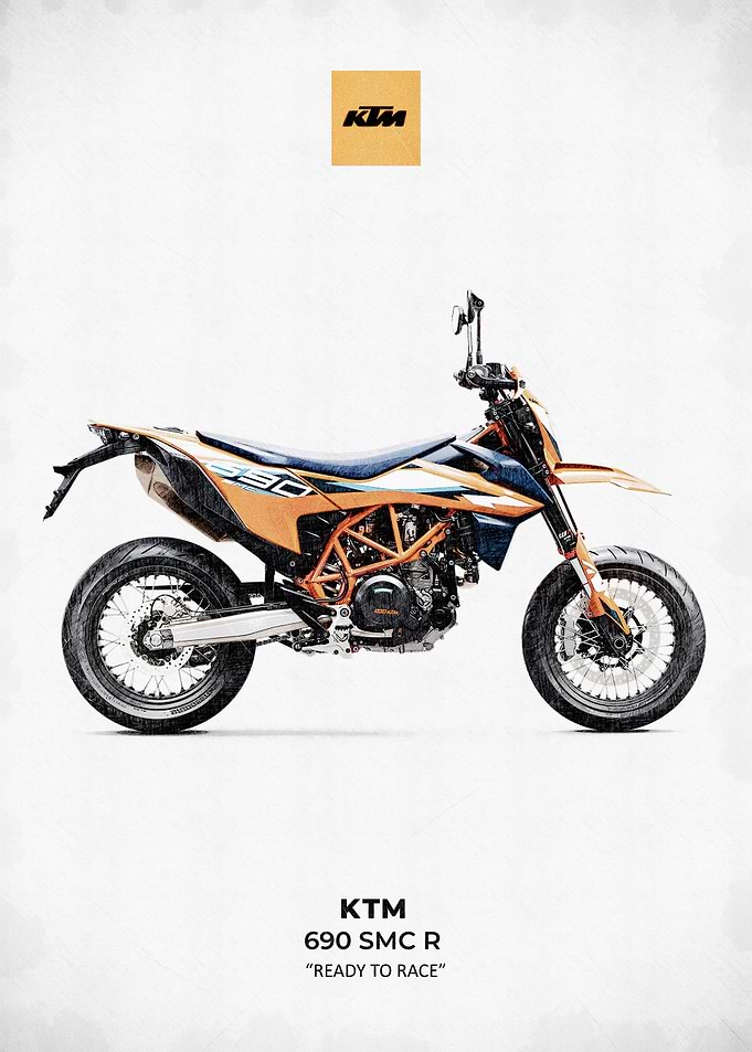 KTM 690 SMC R Motorcycle sketch