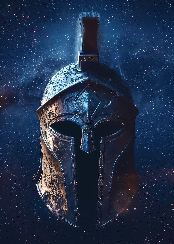 Spartan Helmet in Space
