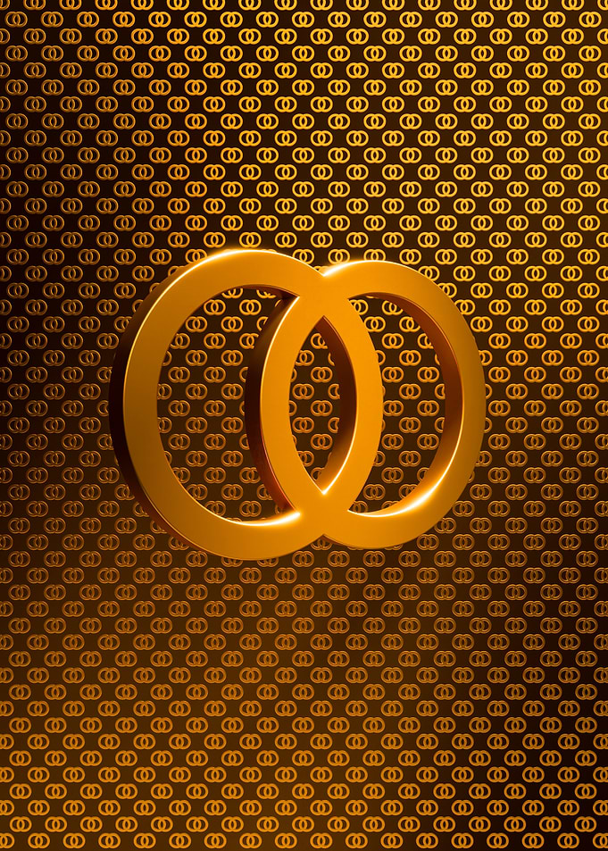 Marriage Symbol - Gold Shiny Rings