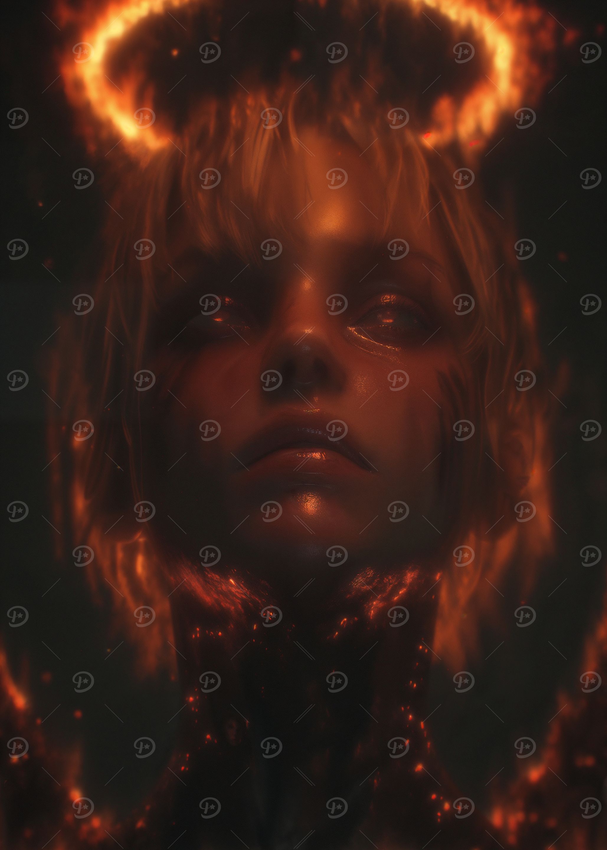 Fallen Angel in Flames