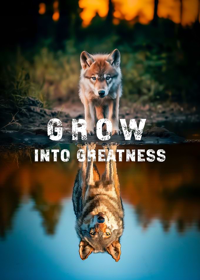 Wolf Reflection - Grow into Greatness