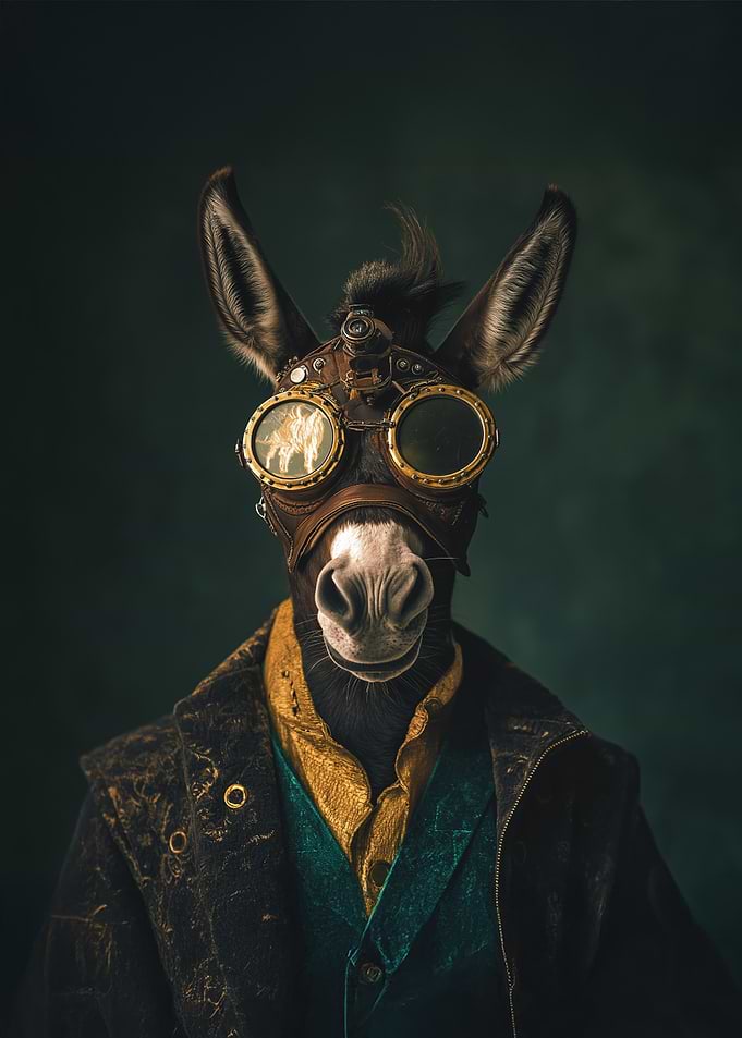 Steampunk Donkey Portrait