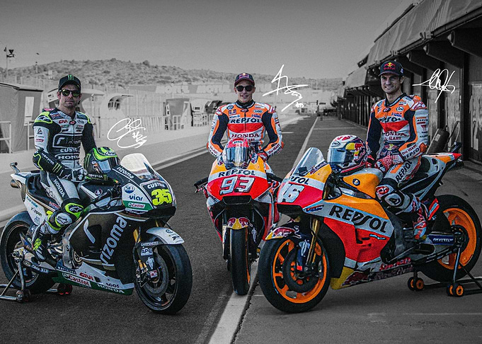 Marc Marquez vs Cal Crutchlow vs Dani Pedrosa