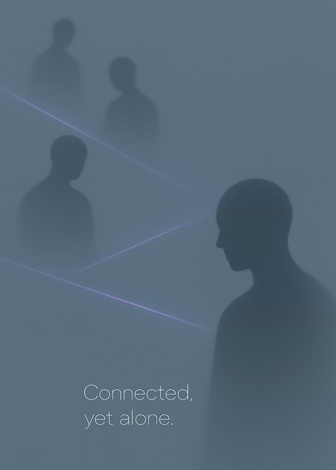 Connected, yet alone.