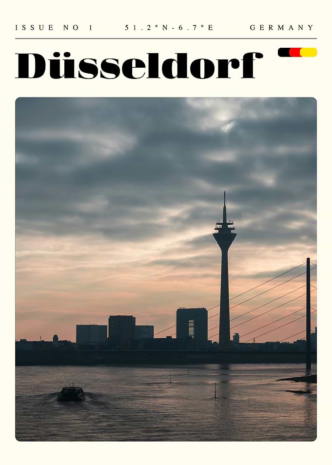 Dusseldorf Germany Travel Art Poster