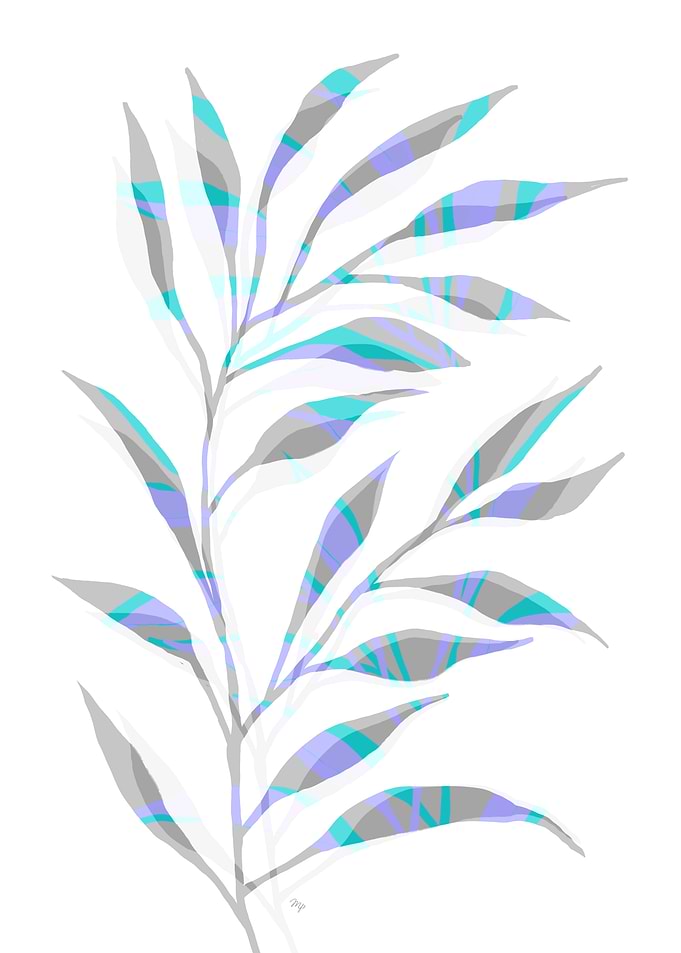 Neon Floral Branch