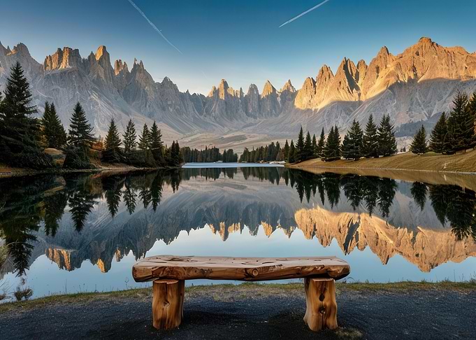 Mountains at Lake Reflection Nature