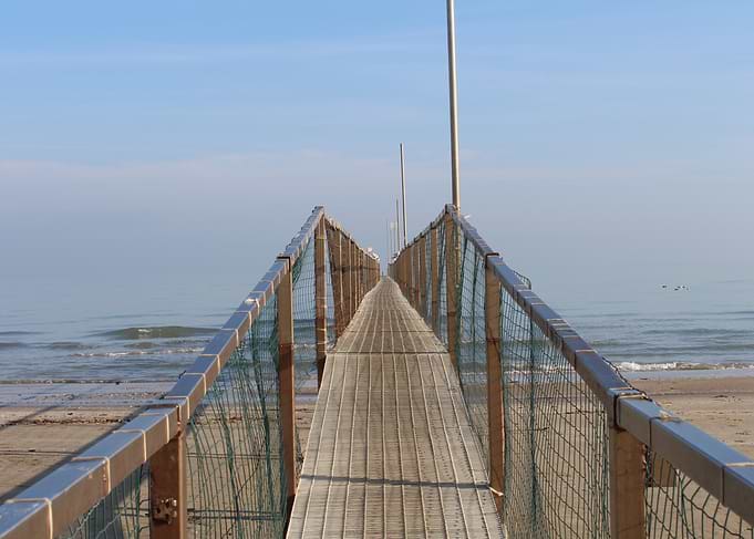 Pier on Sandy Beach