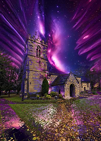 Church Under Cosmic Sky
