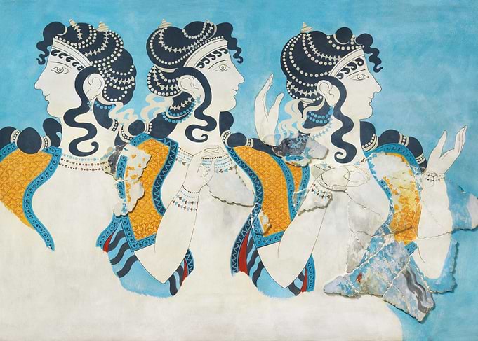 Ladies in Blue Fresco