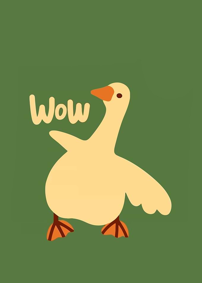 Goose Saying Wow
