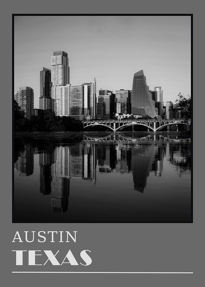Austin Texas Skyline Travel Photo Poster