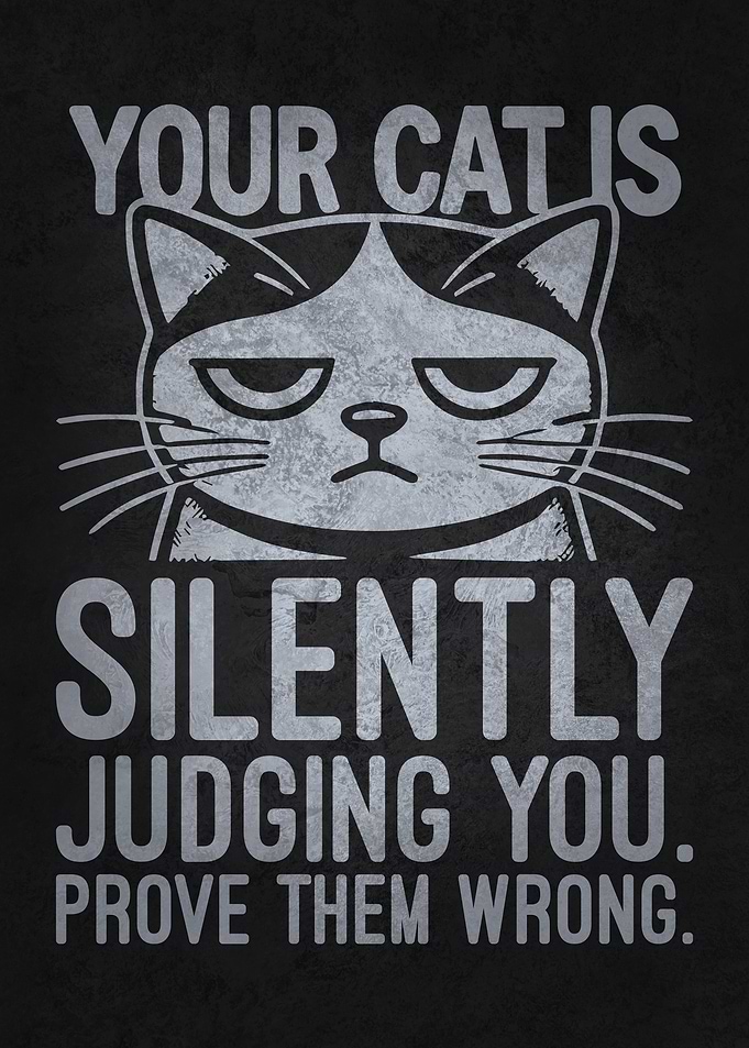 Your Cat Is Judging You Funny Sarcastic Pet
