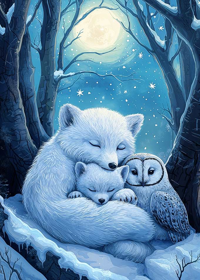Arctic Fox Family