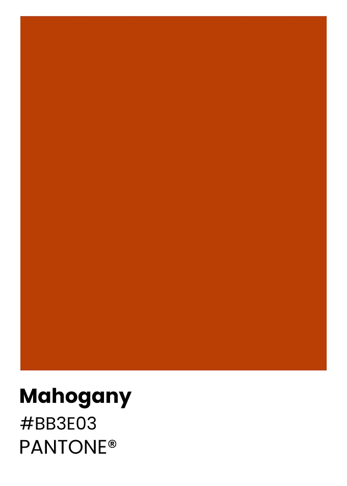 Pantone Mahogany Color