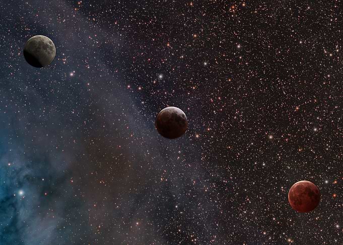 Moon Eclipse March 2025 composite