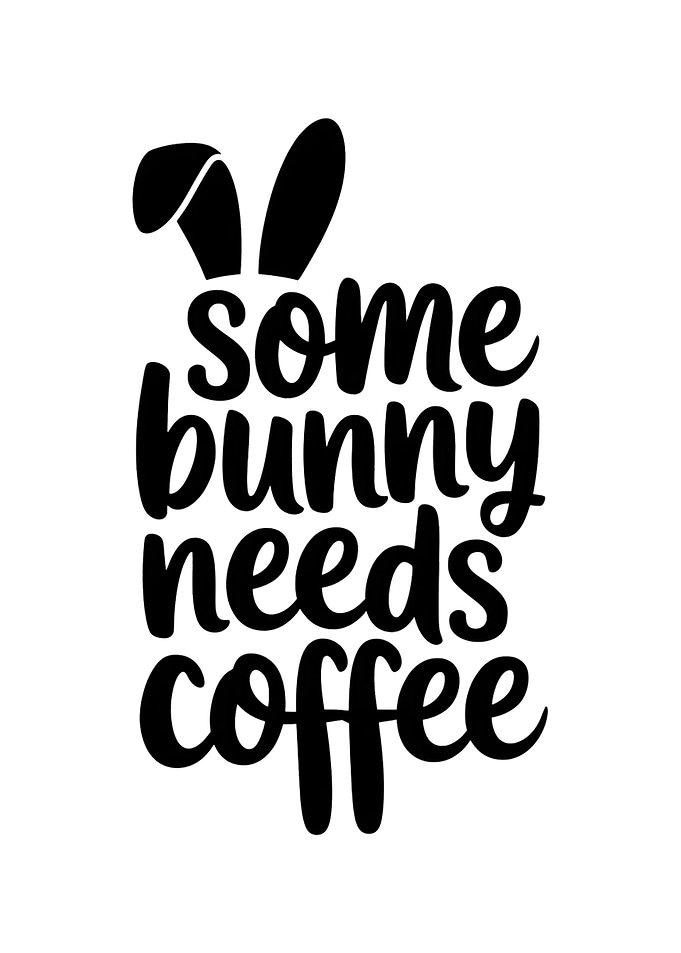 Funny Coffee Easter Bunny