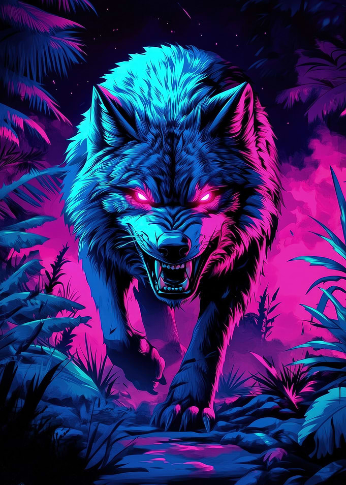 Neon Alpha Wolf