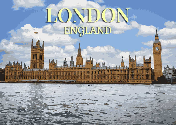 Vintage London Travel Poster