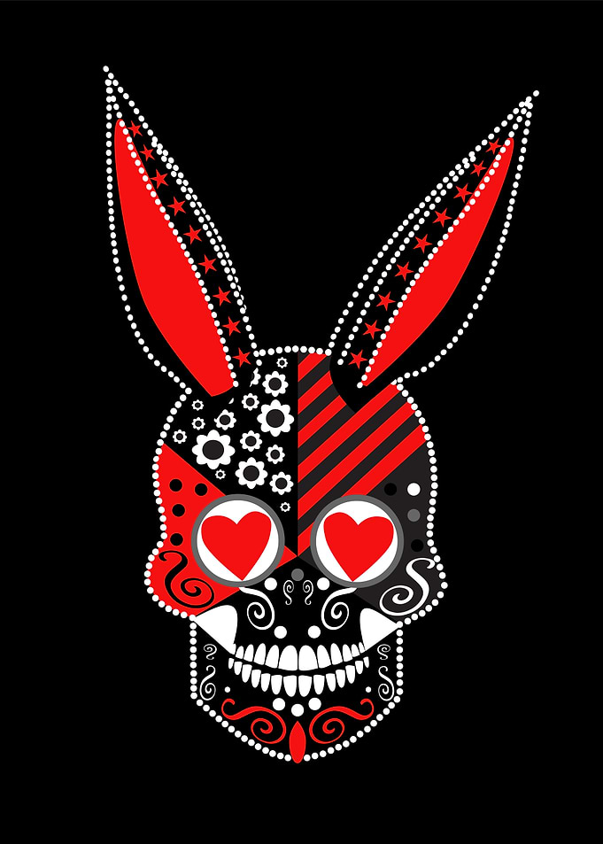 Sugar Skull with Bunny Ears