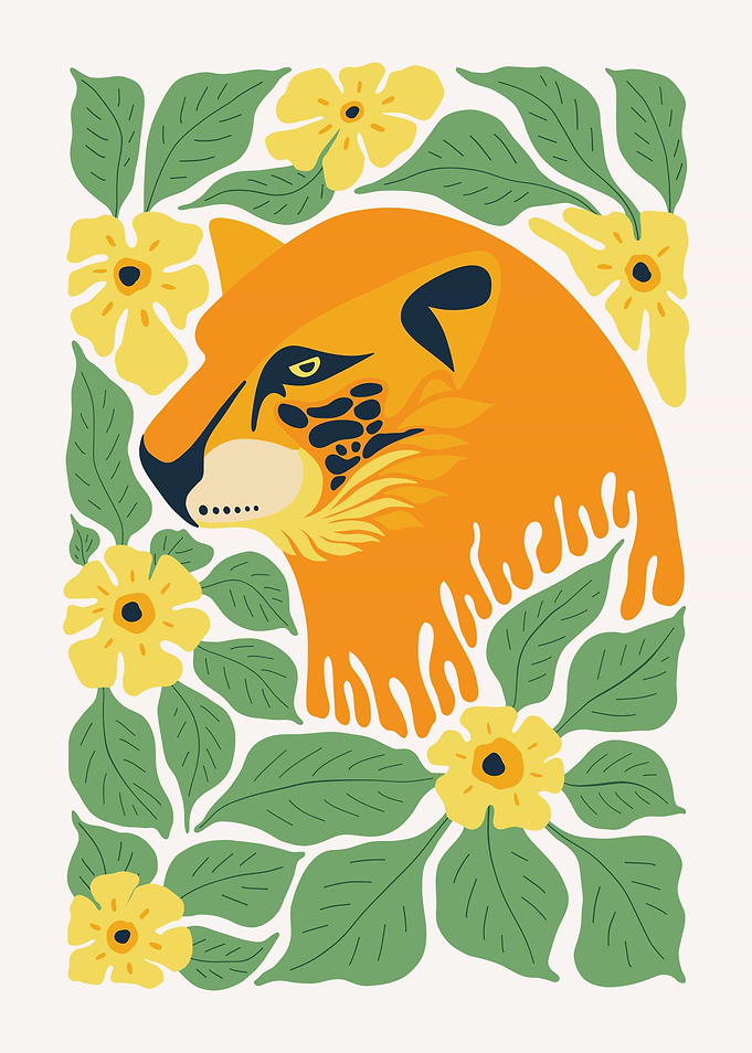 Tiger in Bloom