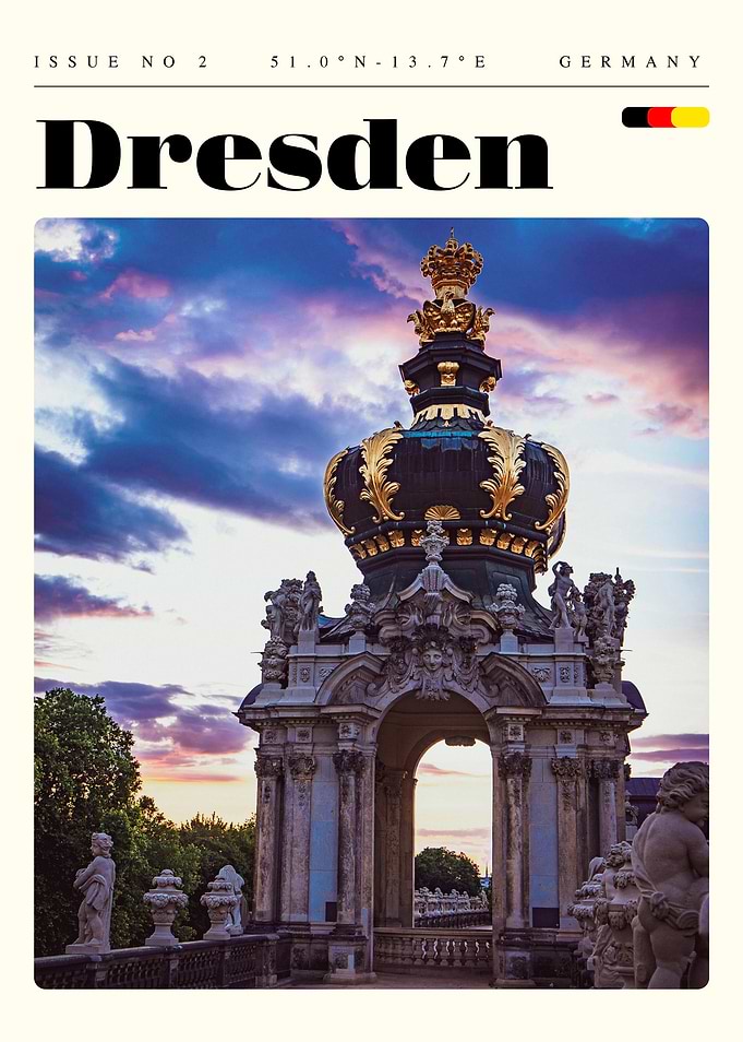 Dresden Germany Travel Art Poster