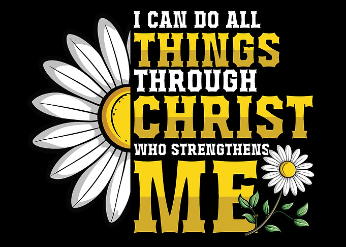 All Things Through Christ Who Strengthens Me Christian Bible Verse