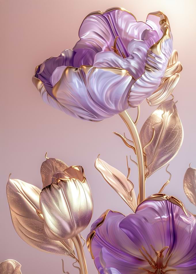 Gold & Purple Flowers