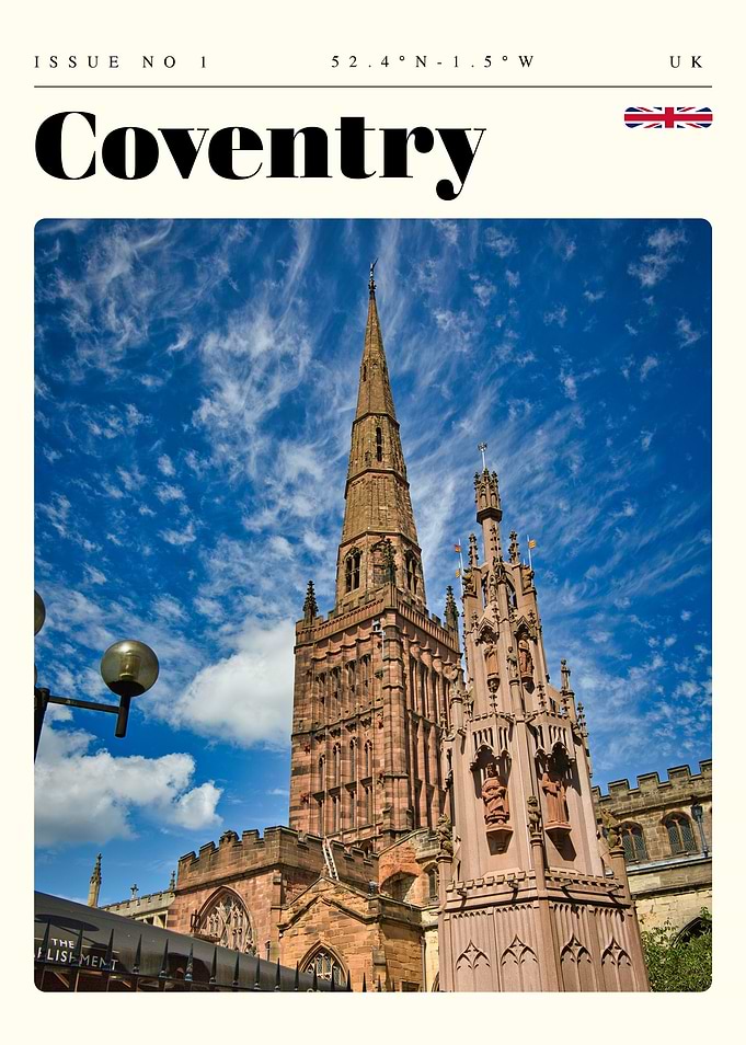Coventry England Travel Art Poster