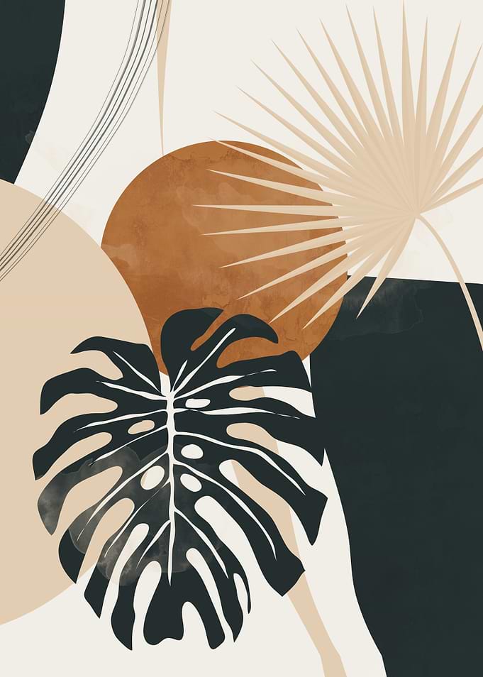 Abstract Art Tropical Leaves 7