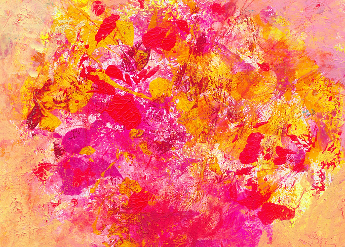 Abstract Art with Red and Yellow