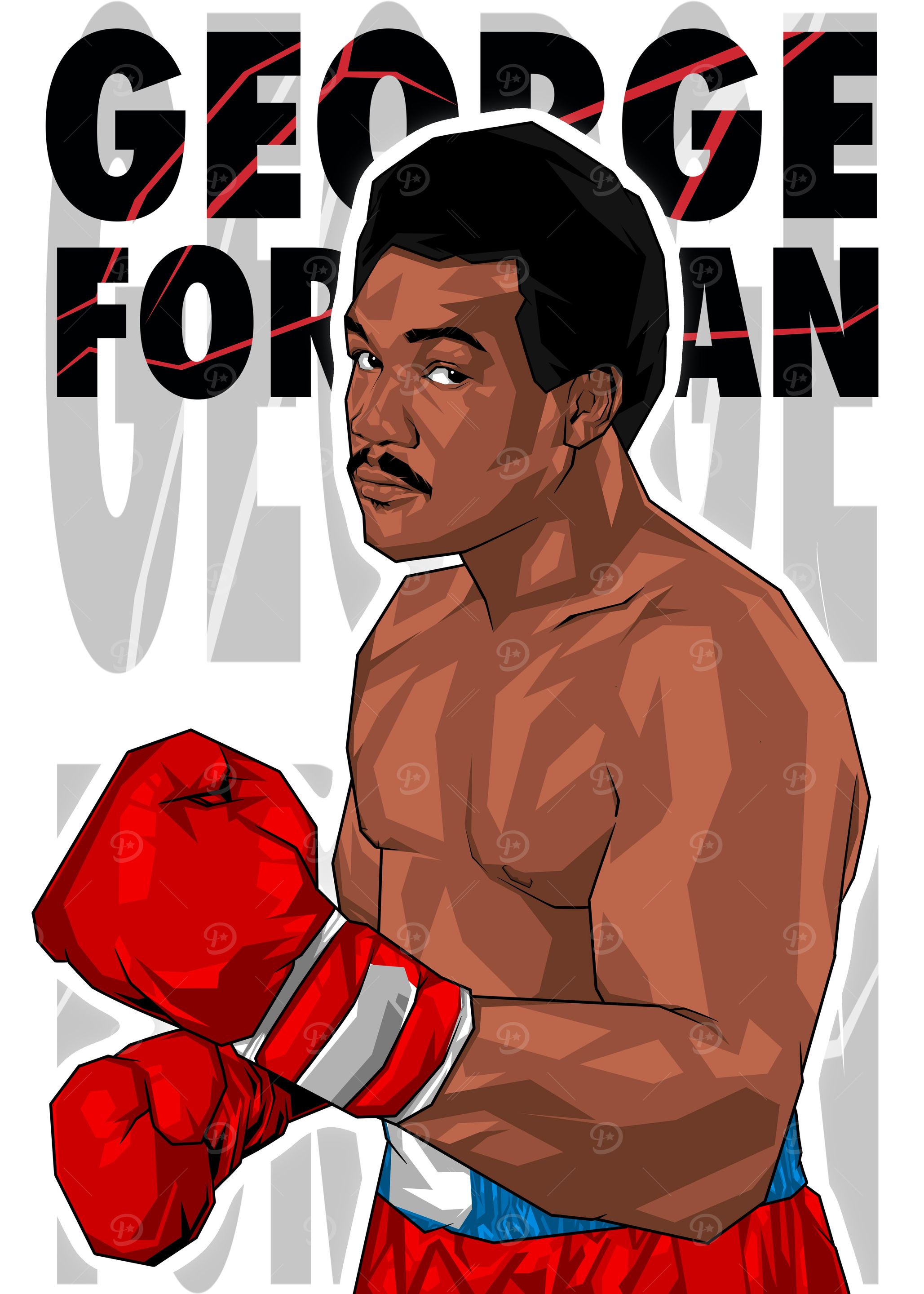 George Foreman Boxing Art