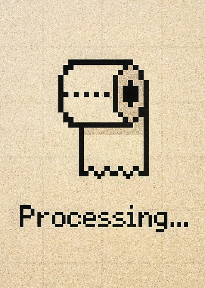 Pixelated Toilet Poster