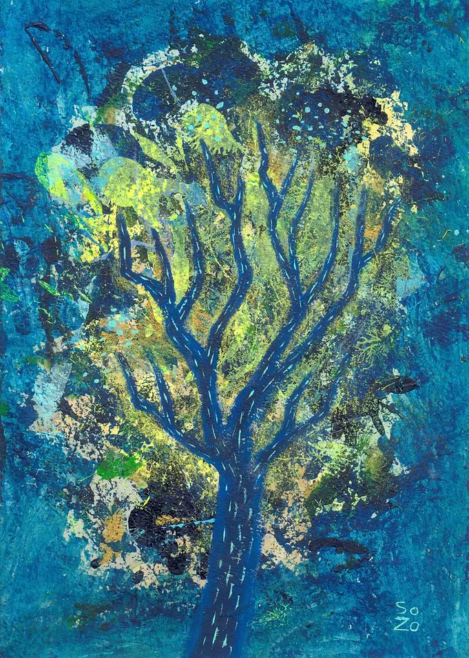 Abstract Tree Painting