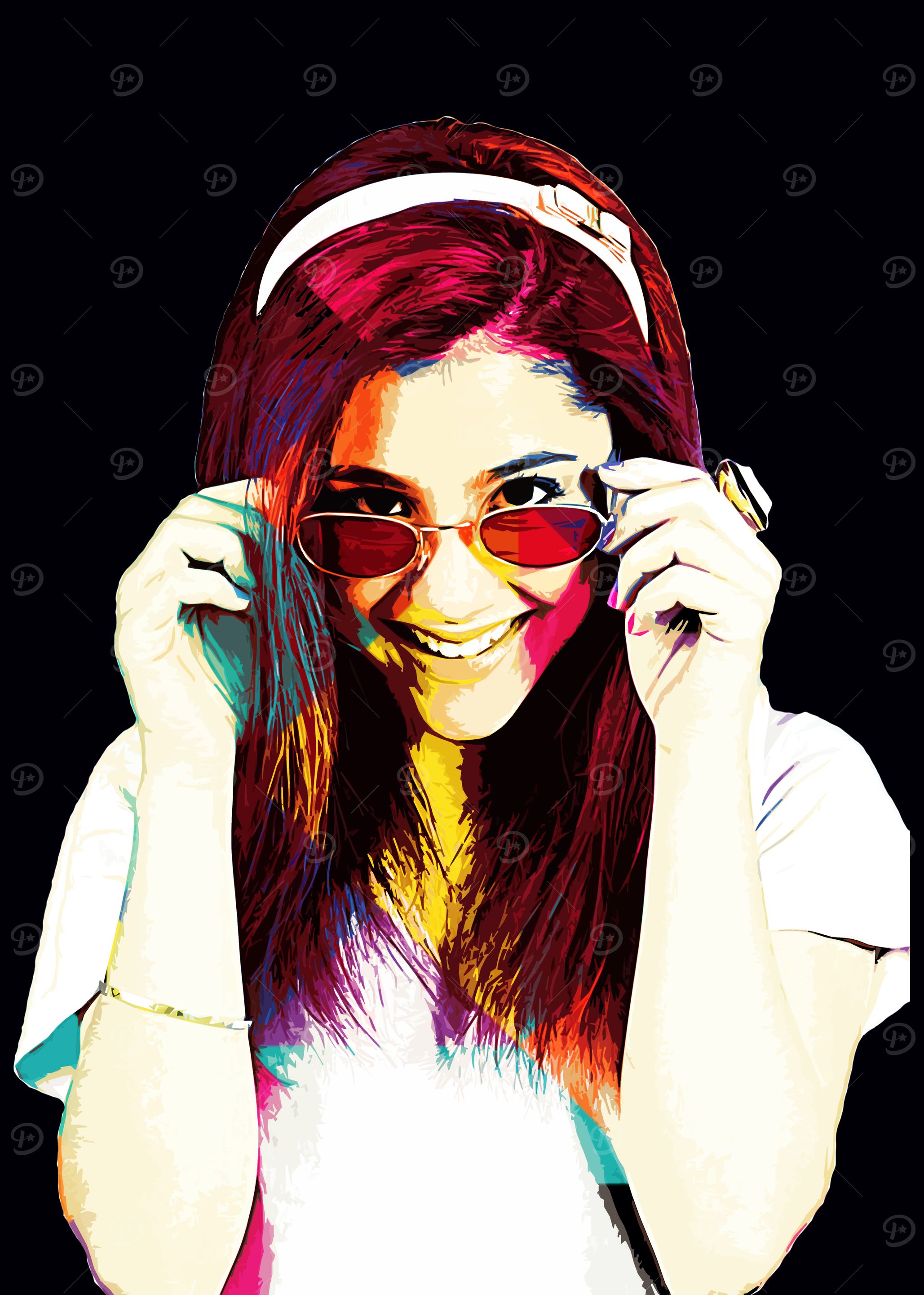 Ariana Grande Pop Art Portrait
