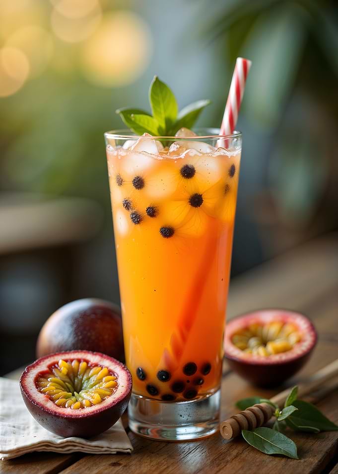 Passion Fruit Boba Tea