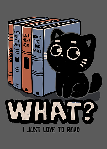 Cat Reading Books