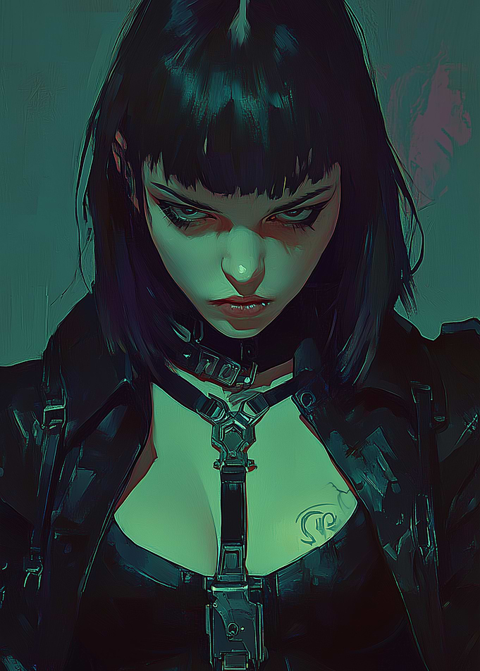 Cyberpunk Woman Portrait