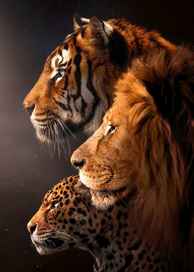 Tiger, Lion, Leopard