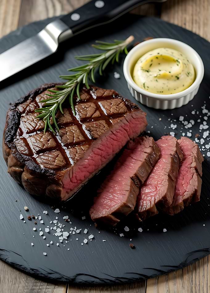 Grilled Steak with Rosemary